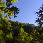 今朝の鳳凰三山は晴れています、気温１２度で温かいあさです。