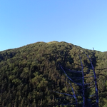 小屋付近からの今朝の観音岳