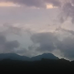 夕暮れの鳳凰三山。