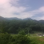 自宅から見た今の鳳凰三山。晴れて綺麗に見えています。