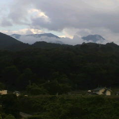 夕景の鳳凰三山