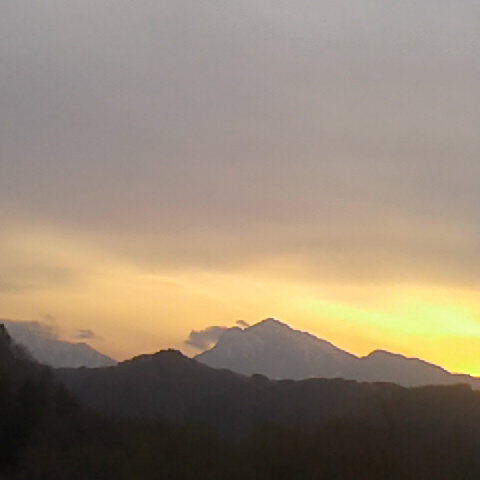 落日後の甲斐駒ヶ岳